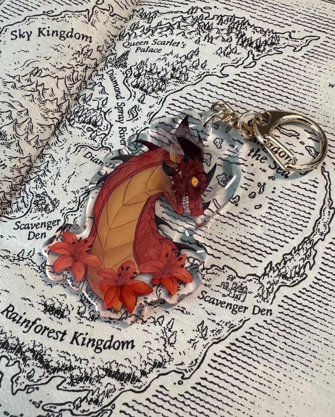 Keychains Scarlet Wings of Fire | Scarlet Keychains - Etsy