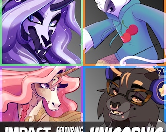 Custom Badge feat. art by Unicornic