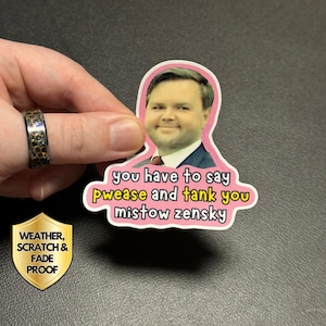 Sticker JD Vance visage de bébé rigolo