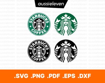 Starbucks logos svg pdf eps png | Starbucks Clipart | Cut Files for Silhouette | Files for Cricut | Coffee vector image | Instant Download