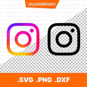 Instagram logo svg png dxf, social media, IG logo, vector image, Cricut, Silhouette, Clipart, Cut Machine, icon svg, color and monochrome