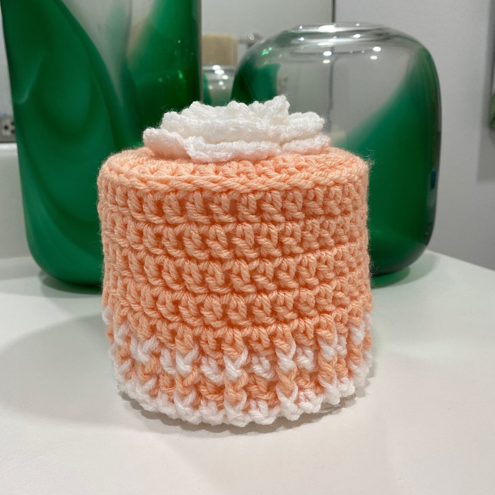 Toilet Paper Roll Cover, Handmade Crochet Toilet Paper Roll Cozy, Retro