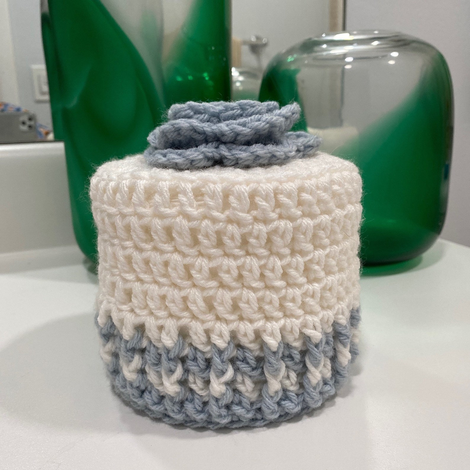 Toilet Paper Roll Cover, Handmade Crochet Toilet Paper Roll Cozy, Retro