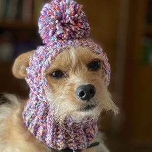Crochet Dog Hat Dog Hood Winter Pet Hat Apparel Dog Apparel Chihuahua Hat Small Breed Dog Head Warmer Size Small DIFFERENT COLORS