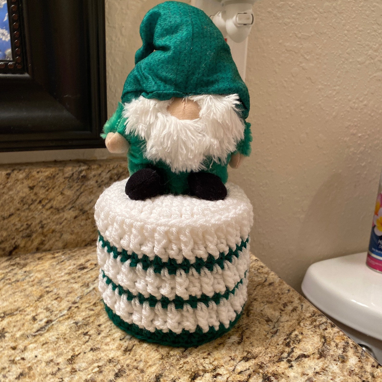 Gnome Toilet Paper Roll Cover Heart Gnome Toilet Paper Cozy Etsy