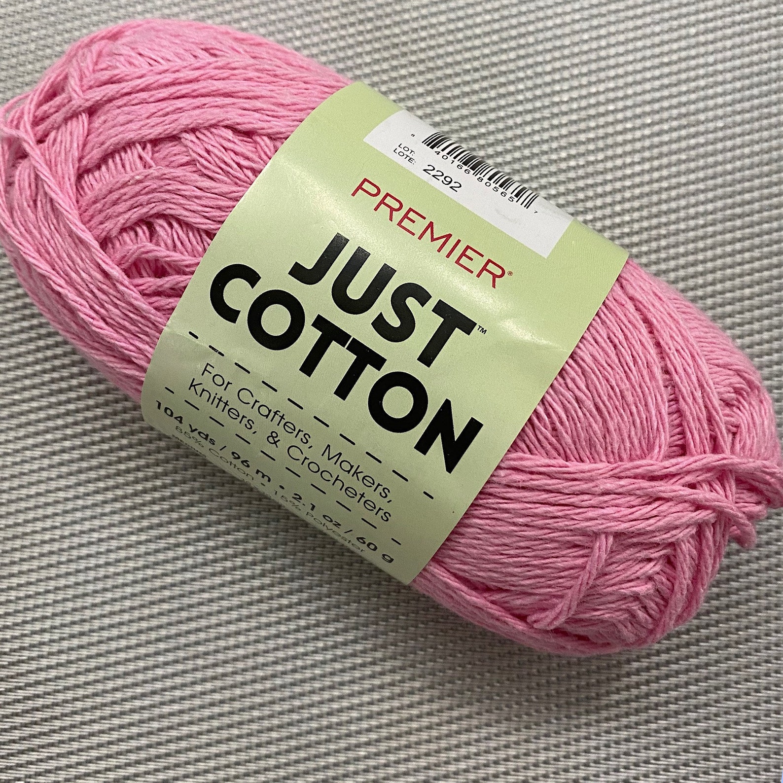 3 Premier Just Cotton Pink Yarn Cotton Pink Yarn 3 2.1 oz Etsy