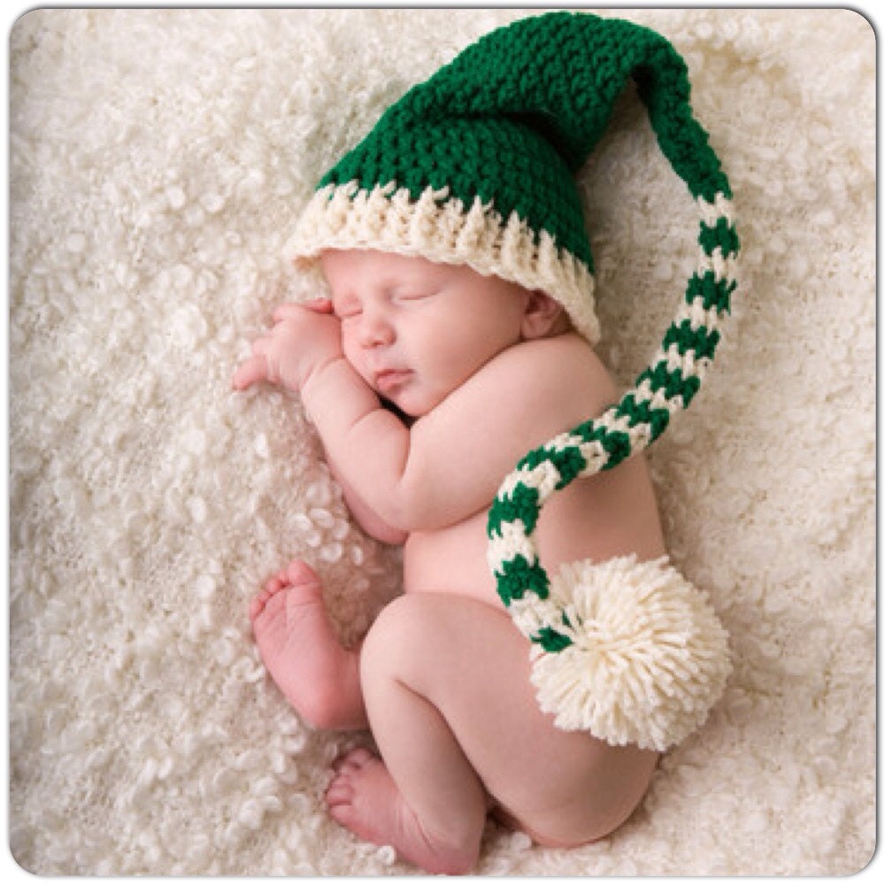 Crochet Baby Elf Hat Crochet Baby Green Christmas Hat Etsy