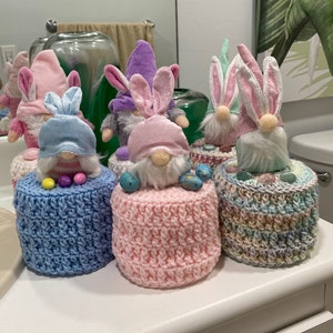 Easter Gnome Toilet Paper Roll Cover, Gnome Bunny Toilet Paper Roll Cover, Gnome, Easter Bunny, Gnome Toilet Paper Cozy