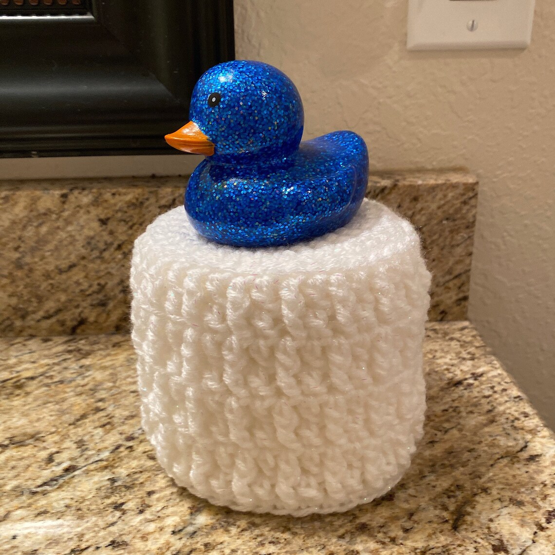 Glitter Rubber Duck Toilet Paper Roll Cover Rubber Duck Etsy