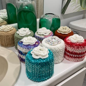 Toilet Paper Roll Cover, Handmade Crochet Toilet Paper Roll Cozy, Retro Bathroom Decor, Toilet Paper Cover