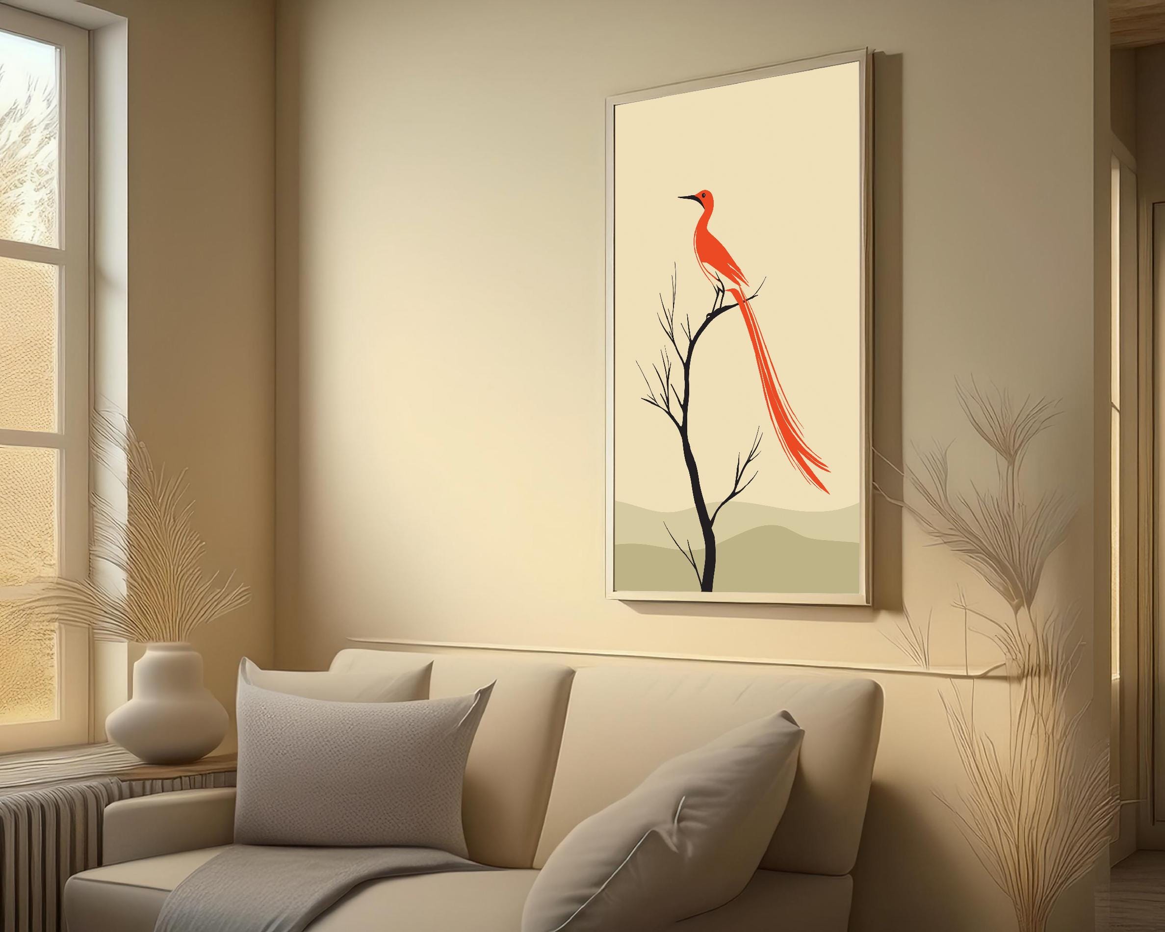 Minimalist Abstract Bird, Printable Modern Wall Art - Etsy
