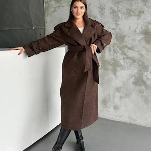 Elegant Full Length Long Wool Plus Size Coat, Luxury Classic Winter Women Oversized Clothing, Maxi stylish Overcoat, Warm Outerwear Jacket