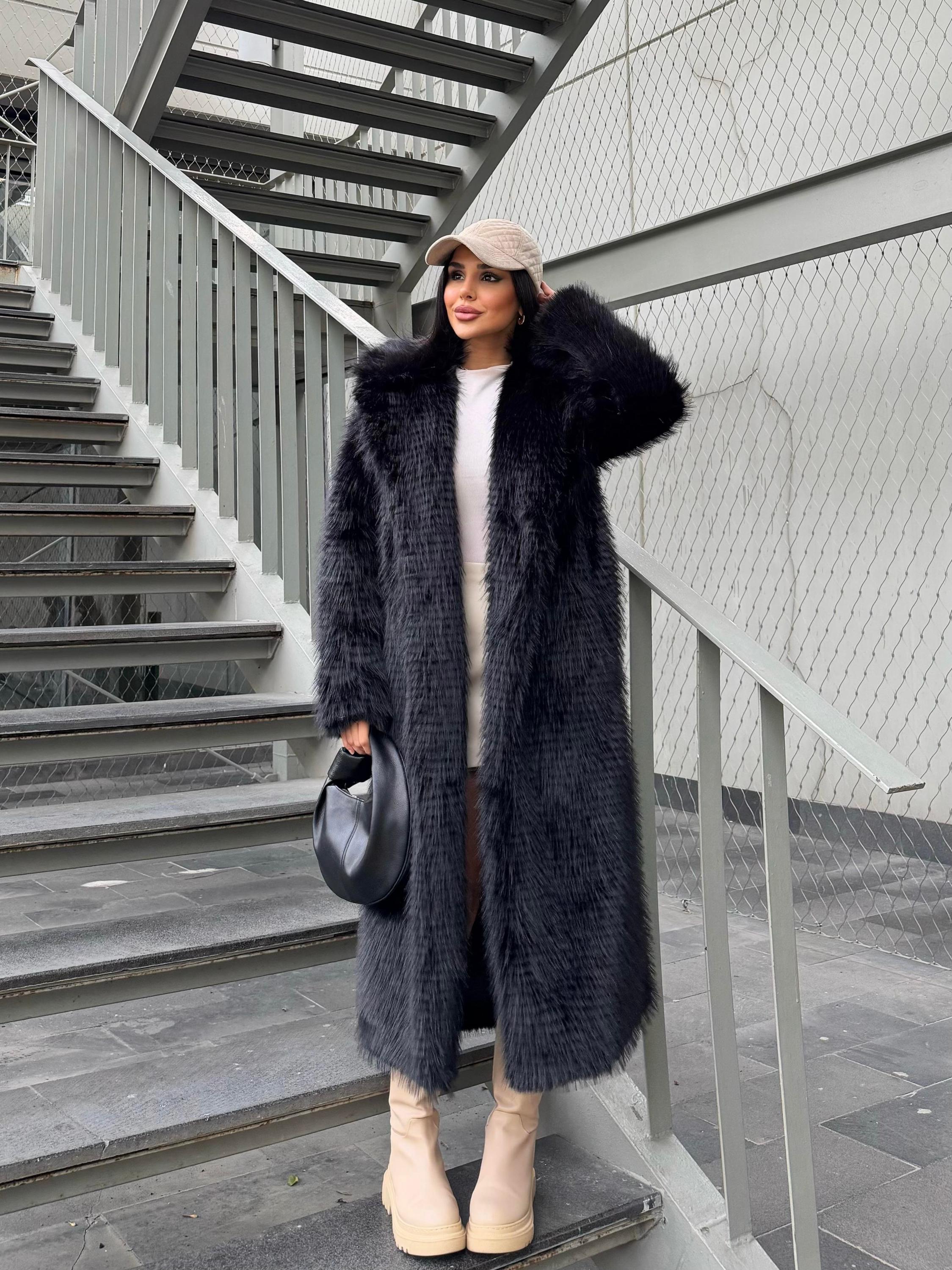 Vintage Faux Fur Long Coat: Beige Mink Style, Y2K Overcoat - Etsy