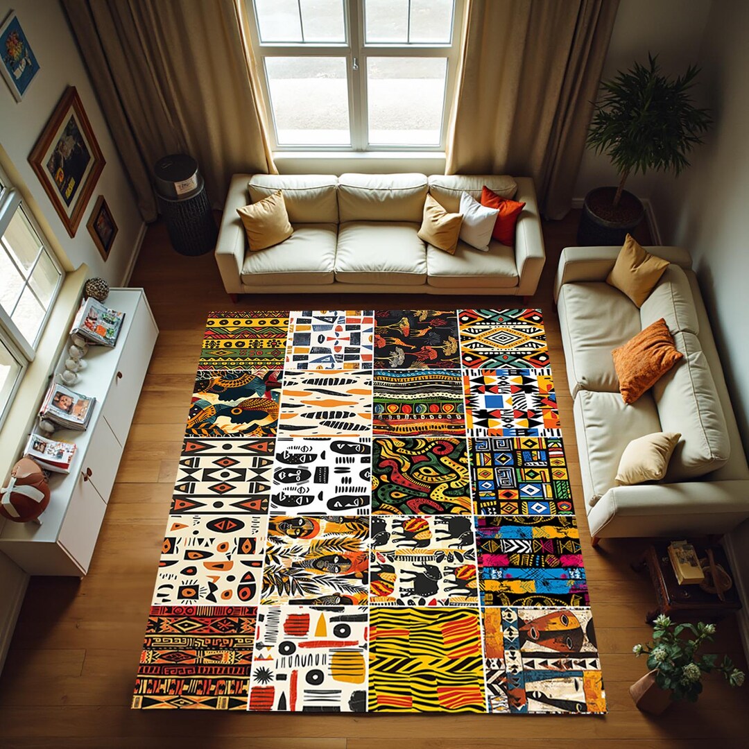 Art African Rug,all African Pattern Rug,afrıcan Vector Carpet,south ...