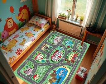 Tappeto Scientifico 180x270 Cm Con Parole E Simboli Chimici - Antiscivolo Per Aula O Cameretta
