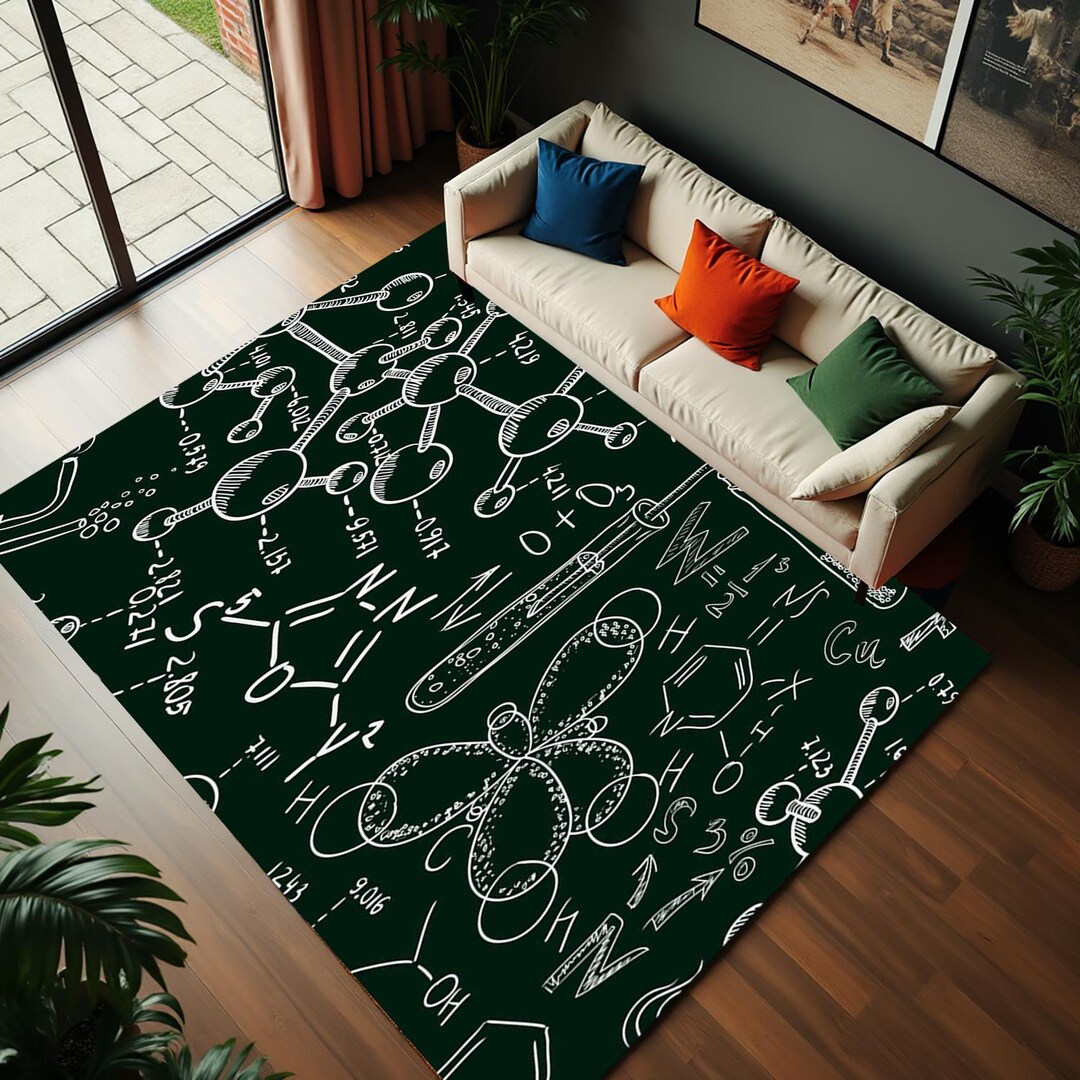 Chemical Rug,chemistry Lesson Rug,chemical Formulas Carpet,formulas Rug ...