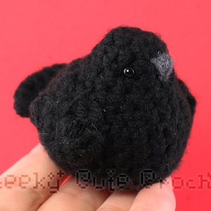 Raven Crow Blackbird Bird Plush Toy Stuffed Animal Amigurumi