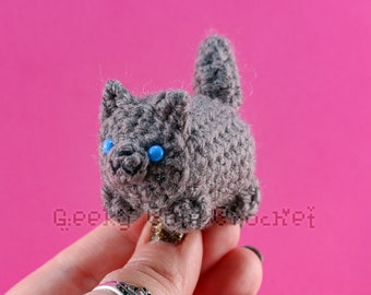 Gray Wolf Yama Amigurumi Plush Toy Stuffed Animal Crochet