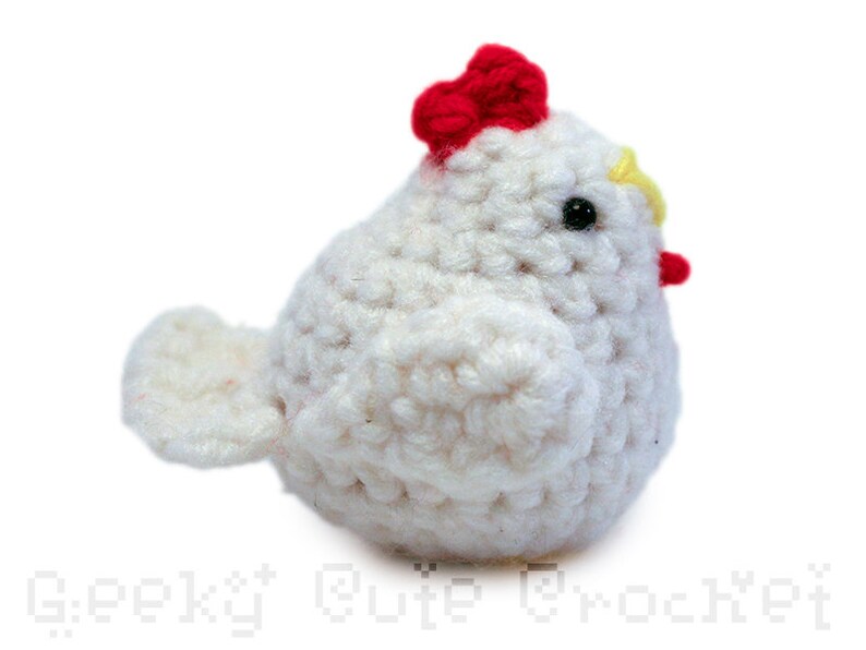 Chicken Hen Bird Plush Toy Stuffed Animal Amigurumi Crochet image 3