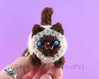 Siamese Kitty Cat Yama Amigurumi Plush Toy Crochet Stuffed Animal