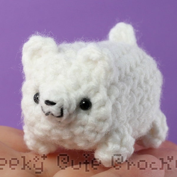 Polar Bear Yama Amigurumi Plush Toy Stuffed Animal Crochet