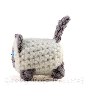 Siamese Gray Lilac Point Kitty Cat Yama Amigurumi Plush Toy Crochet Stuffed Animal image 3