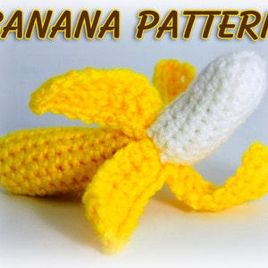 Banana Crochet Pattern Toy Food Amigurumi PDF