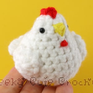 Pollo, gallina, pájaro, juguete de peluche, animal de peluche, amigurumi, ganchillo.