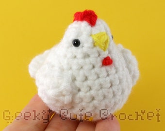 Chicken Hen Bird Plush Toy Stuffed Animal Amigurumi Crochet