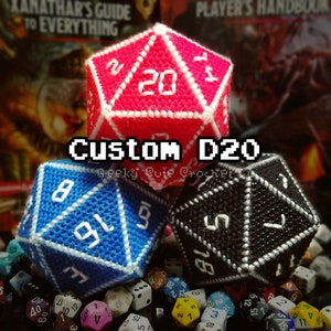 Custom Colors Large D20 Adventurer Roleplaying Polyhedral Dice Gamer Desk Toy Decor