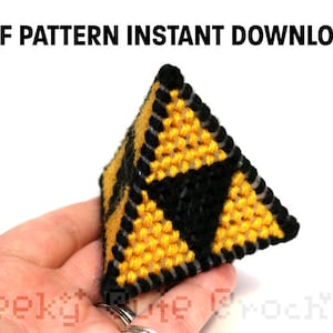 Triangle Force Pyramid Plastic Canvas Pattern PDF
