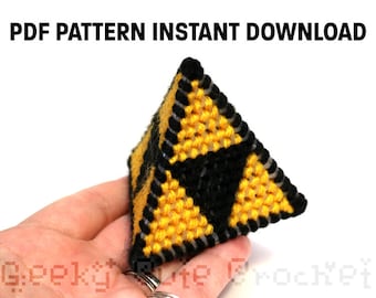 Triangle Force Pyramid Plastic Canvas Pattern PDF