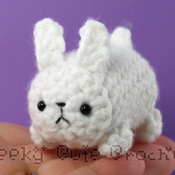 White Bunny Rabbit Yama Amigurumi Plush Toy Crochet Stuffed Animal Usagi