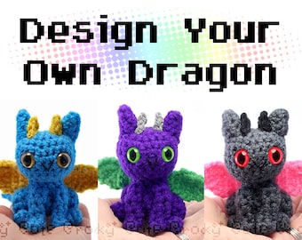 Design Your Own Dragon Plush Toy Amigurumi Crochet