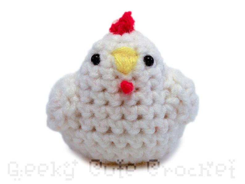 Chicken Hen Bird Plush Toy Stuffed Animal Amigurumi Crochet image 2