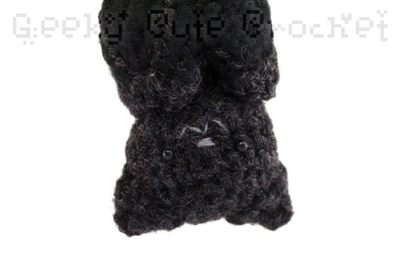 Silver Haired Bat Amigurumi Cute Black Bat Crochet Toy Stuffed Etsy