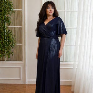 Plus Size Navy Formal Dress - Etsy