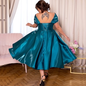 Teal Plus Size Mother of the Groom Dress