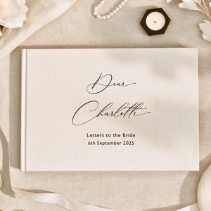 Custom Letters to the Bride Scrapbook, Hen Do Scrapbook, Bridal Shower Album Gifts, Wedding Guest Book, Linen Polaroid Photo Album