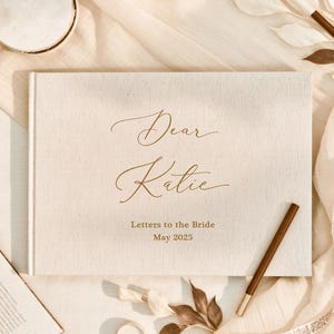 Custom Letters to the Bride Scrapbook, Hen Do Scrapbook, Bridal Shower Album Gifts, Wedding Guest Book, Linen Polaroid Photo Album