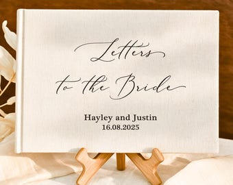 Custom Letters to the Bride Scrapbook, Hen Do Scrapbook, Bridal Shower Album Gifts, Wedding Guest Book, Linen Polaroid Photo Album