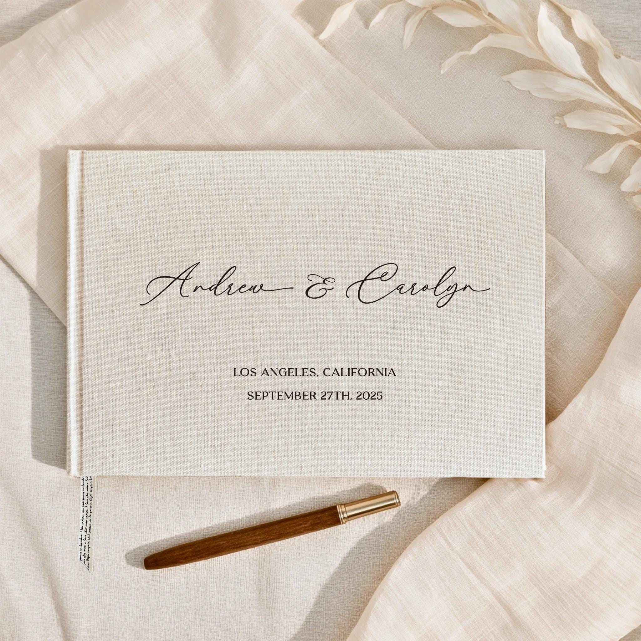 Custom Wedding Guest Book, Linen Polaroid Photo Album, Engagement and Anniversary Scrapbook, Wedding Keepsake, Wedding Reception Book