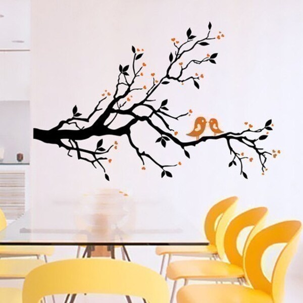 NEW DESIGN Wall Art Home Decor Mural Vinyl Decals Stickers--Birds On Branches