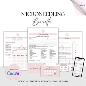 Formulaire microneedle, consentement microneedling, soins de suivi microneedling, formulaire de consentement du visage, soins microneedling, formulaires microneedling, formulaire esthétique