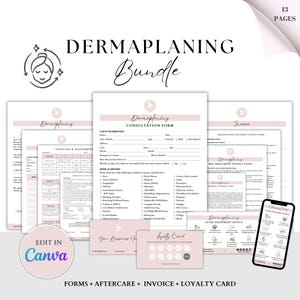 Formularze Dermaplaning, Konsultacja Twarzy, Zgoda na Pielęgnację Skóry, Formularz Pielęgnacji Skóry, Zgoda Dermaplaning, Formularze Kosmetyczki, Formularz Spa, Karty Pielęgnacji Pooperacyjnej