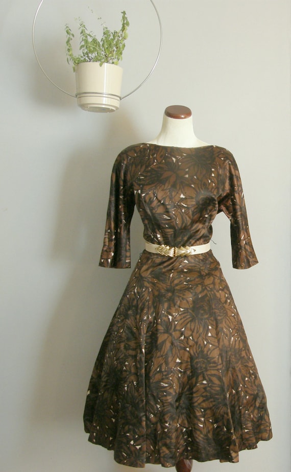 1950s Gigi Young Round Neck Day Dress