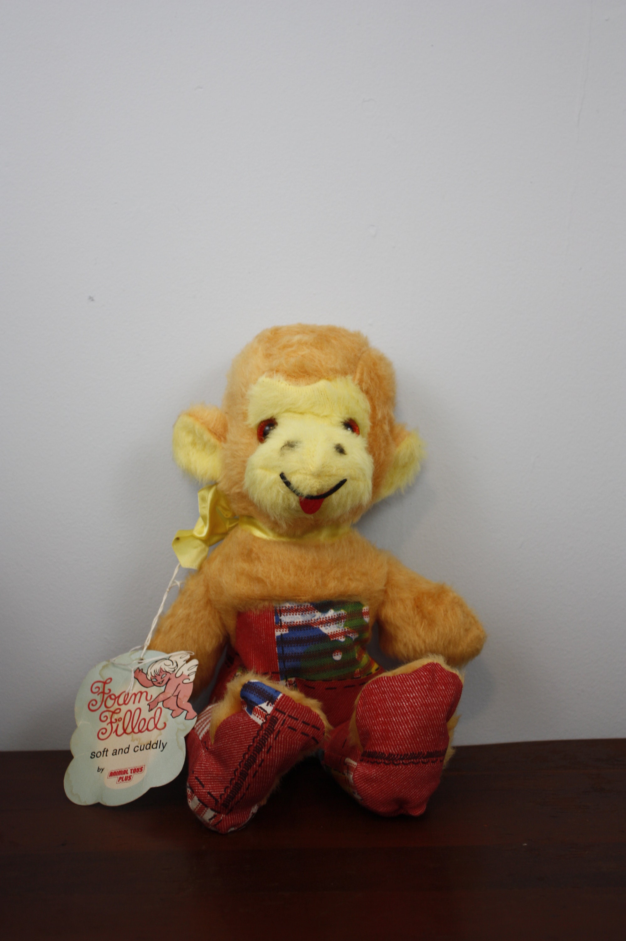 Vintage 70s Stuffed Toy Monkey With Tags Etsy UK