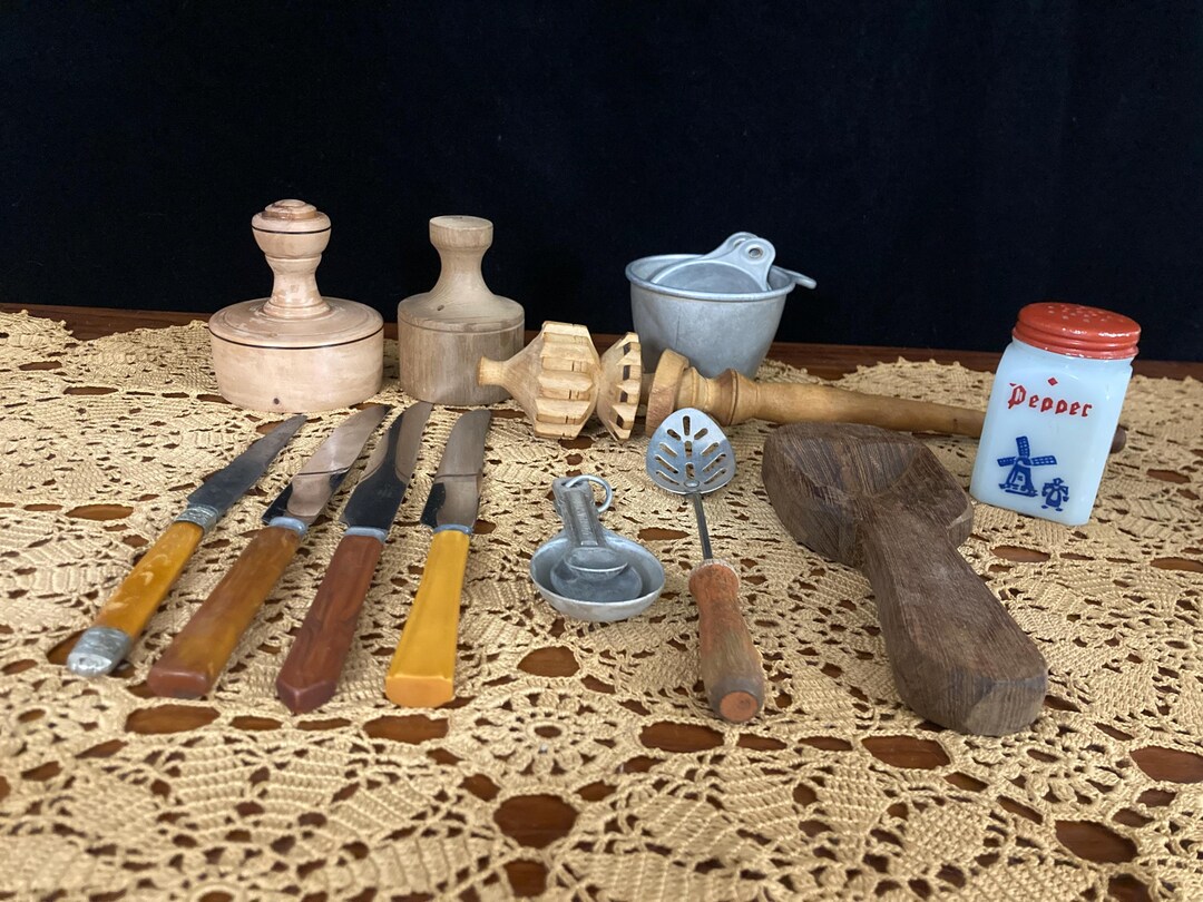 Collection of Vintage Farmhouse Rustic Kitchen Gadgets Bakelite Milk ...