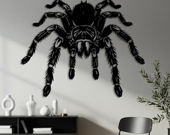 Gigantische Tarantula Metal Wall Art, Spider Wall Decor, Gothic Man Cave Wall Art, Outdoor Halloween Decor, Slaapkamer Decor voor hem, Boven Bed Decor