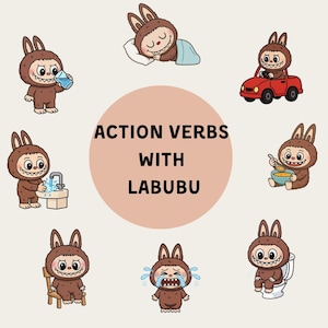 Flashcards éducatifs avec Labubu mignon – PDF à imprimer | Orthophonie | ABA | ALS | Apprentissage précoce